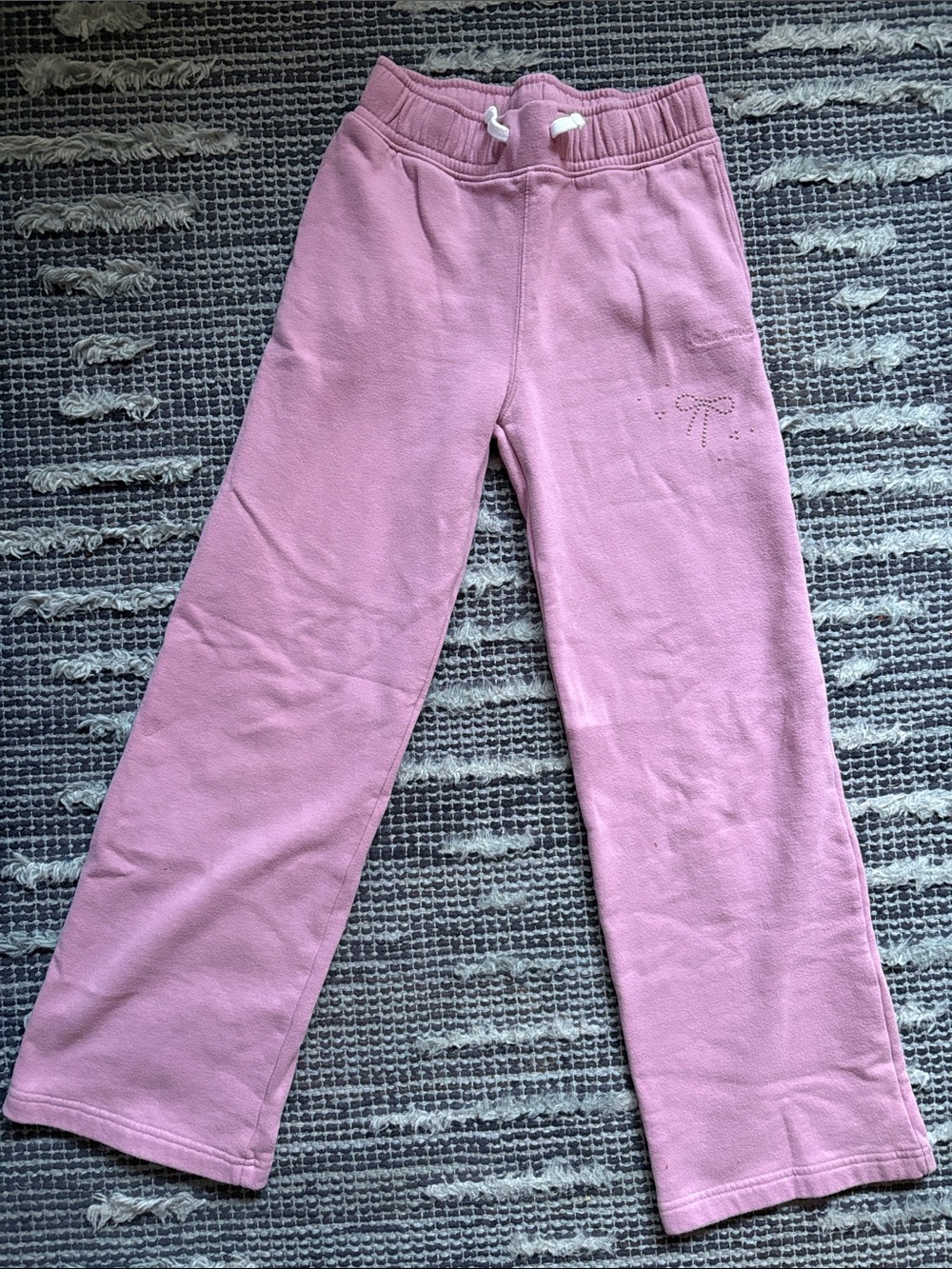 abercrombie kids girls wide leg baggy sweatpants - size 11/12 Long